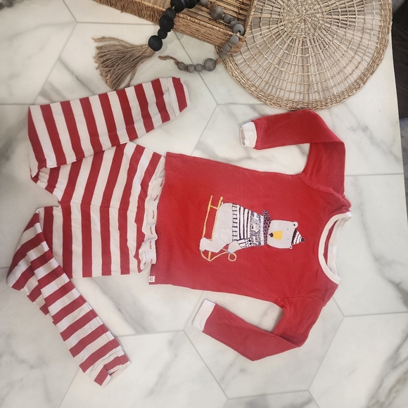 [ Baby Gap] size 5-cutest long sleeve & pants pajama set- red/ white stripe 🐻‍❄ - Picture 15 of 16